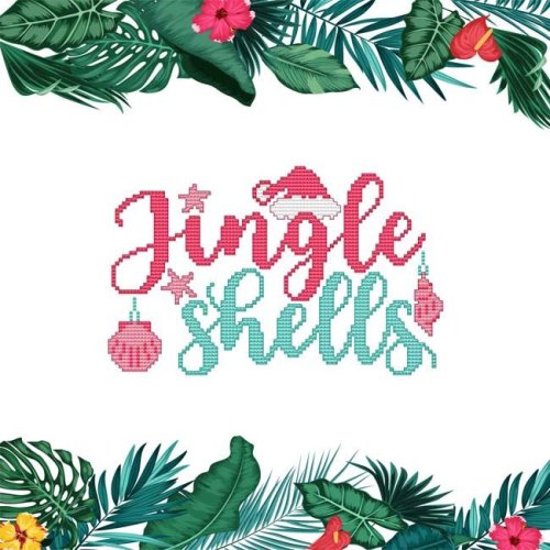 (image for) Tropical Christmas Saying - Jingle Shells